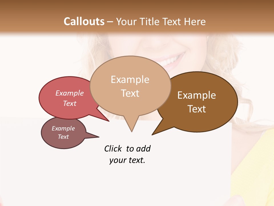 Holding Girl Advertisement PowerPoint Template