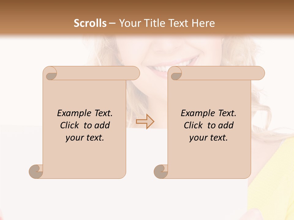 Holding Girl Advertisement PowerPoint Template