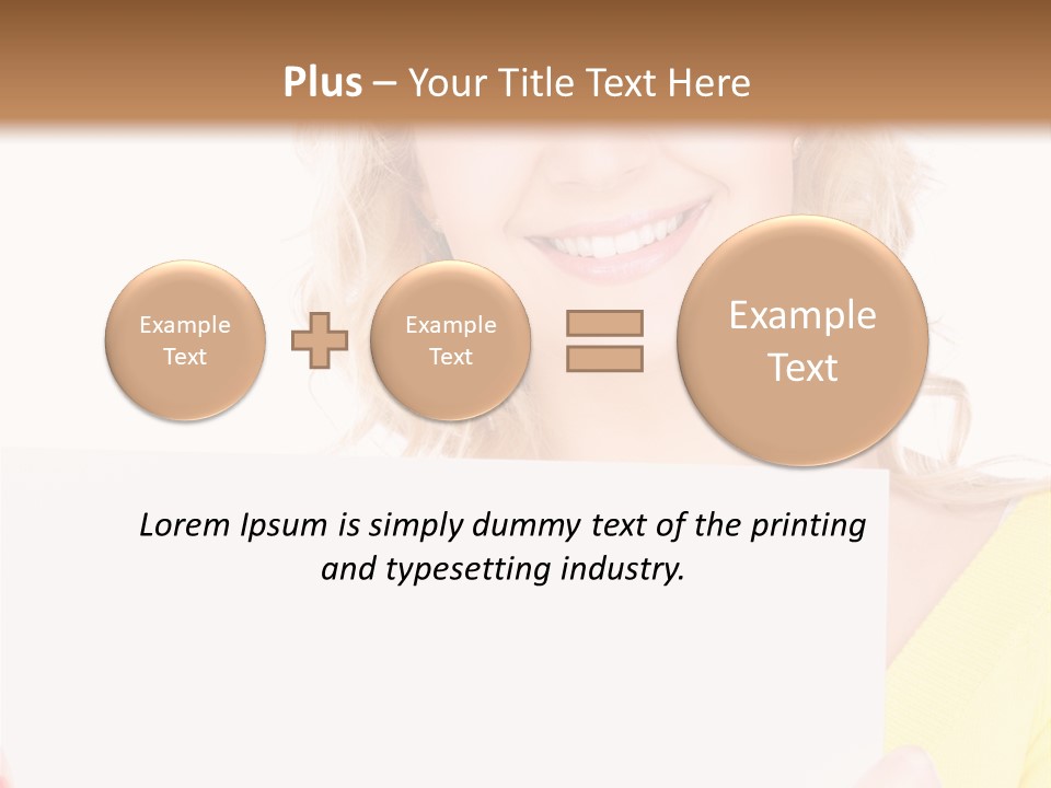 Holding Girl Advertisement PowerPoint Template