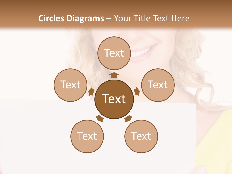 Holding Girl Advertisement PowerPoint Template