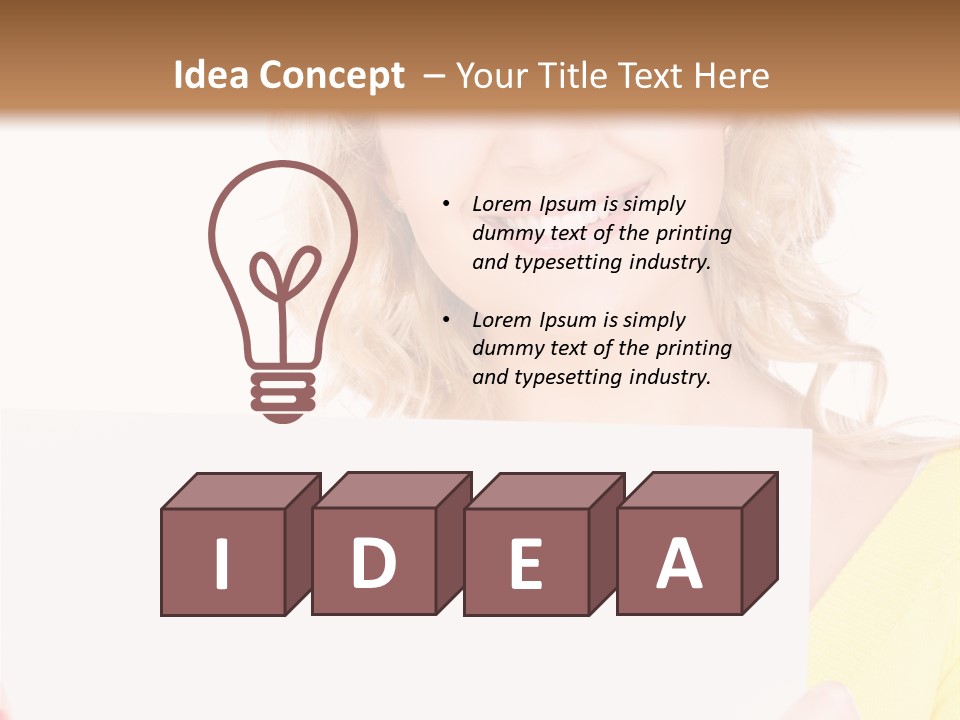 Holding Girl Advertisement PowerPoint Template