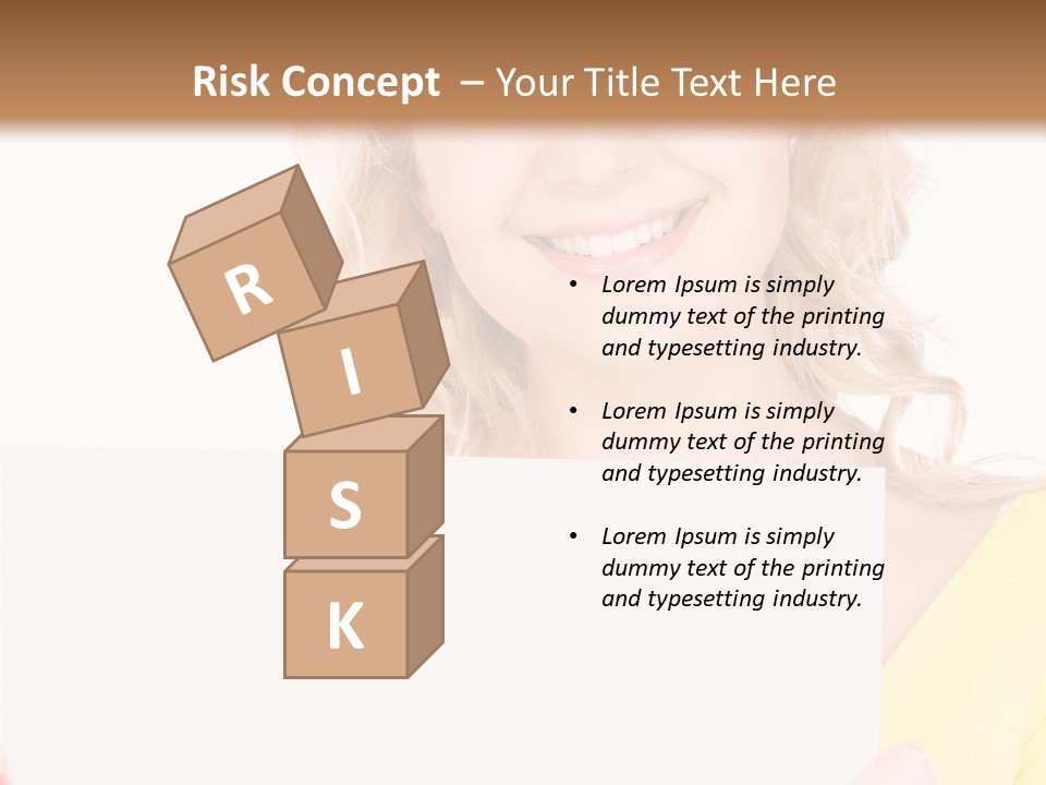 Holding Girl Advertisement PowerPoint Template