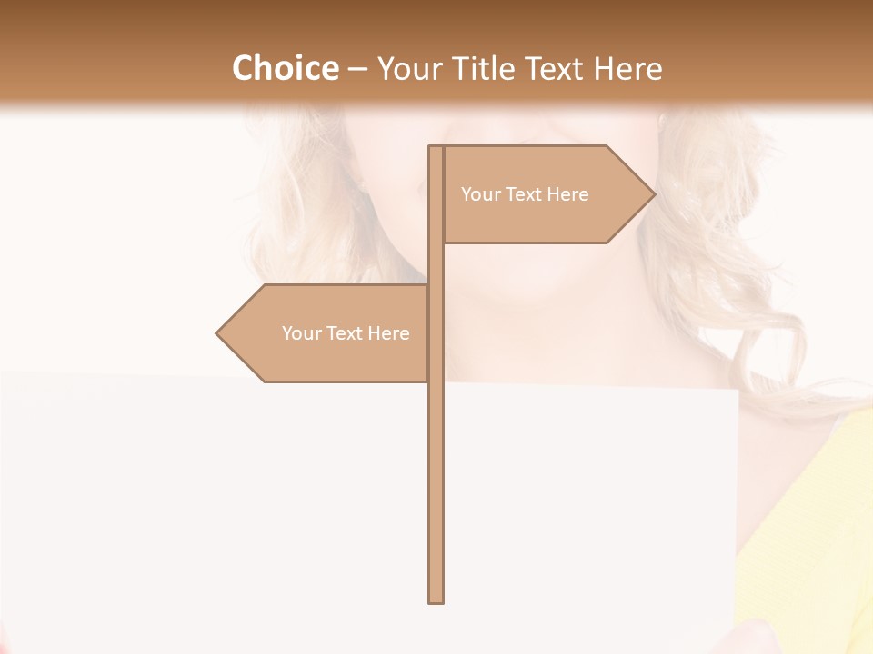 Holding Girl Advertisement PowerPoint Template