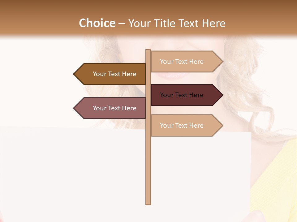 Holding Girl Advertisement PowerPoint Template