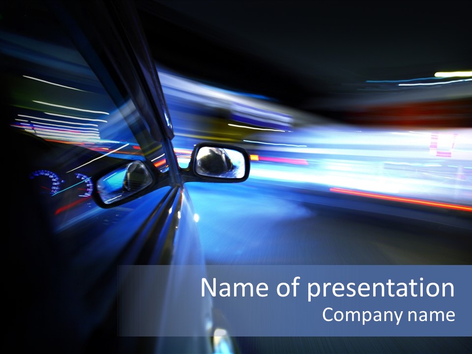 Fast Zoom Blurred PowerPoint Template