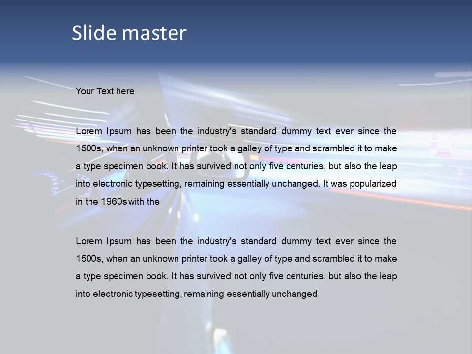 Fast Zoom Blurred PowerPoint Template