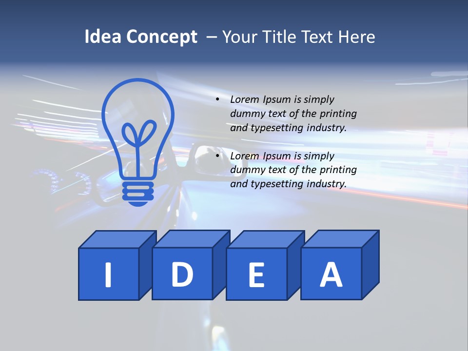 Fast Zoom Blurred PowerPoint Template