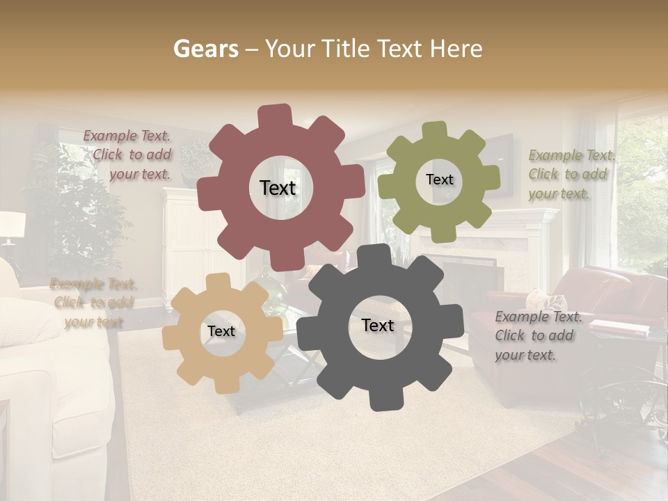 Lamp Window Table PowerPoint Template