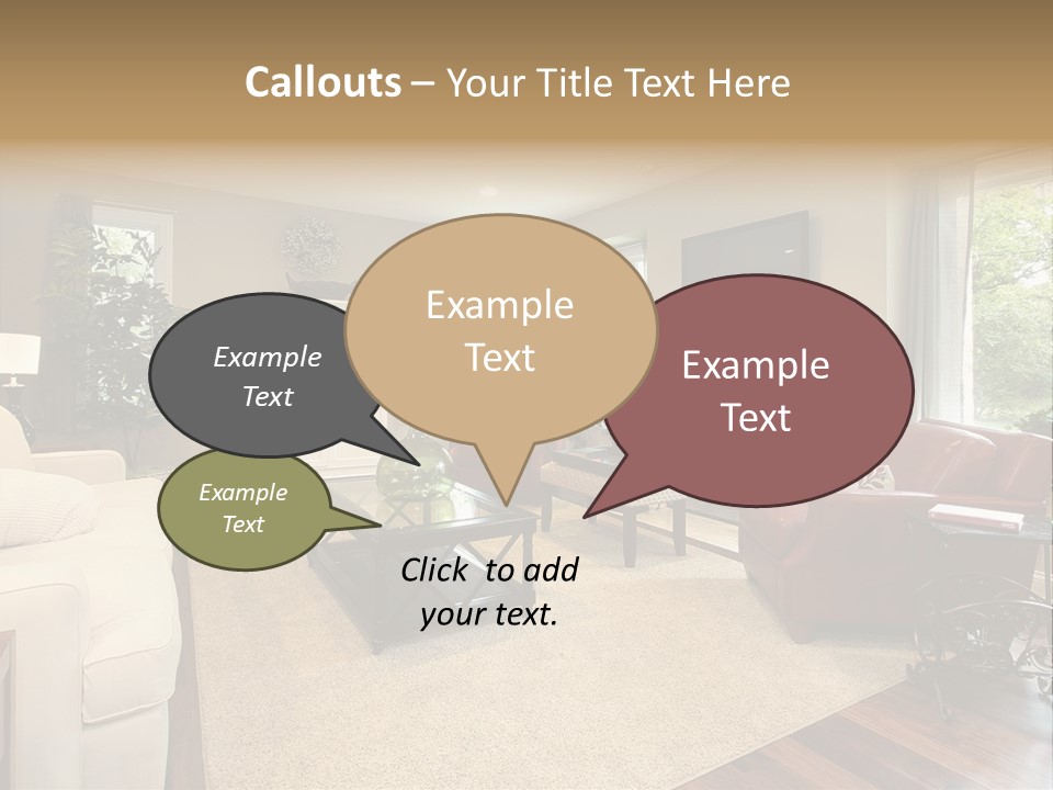 Lamp Window Table PowerPoint Template