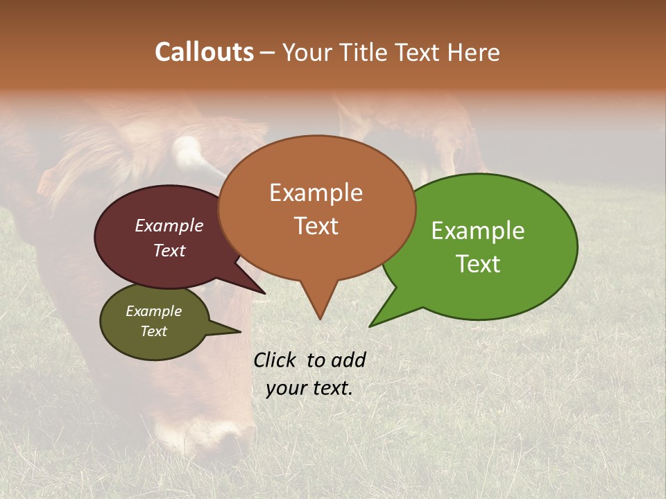 Isolated Cheese Yellow PowerPoint Template
