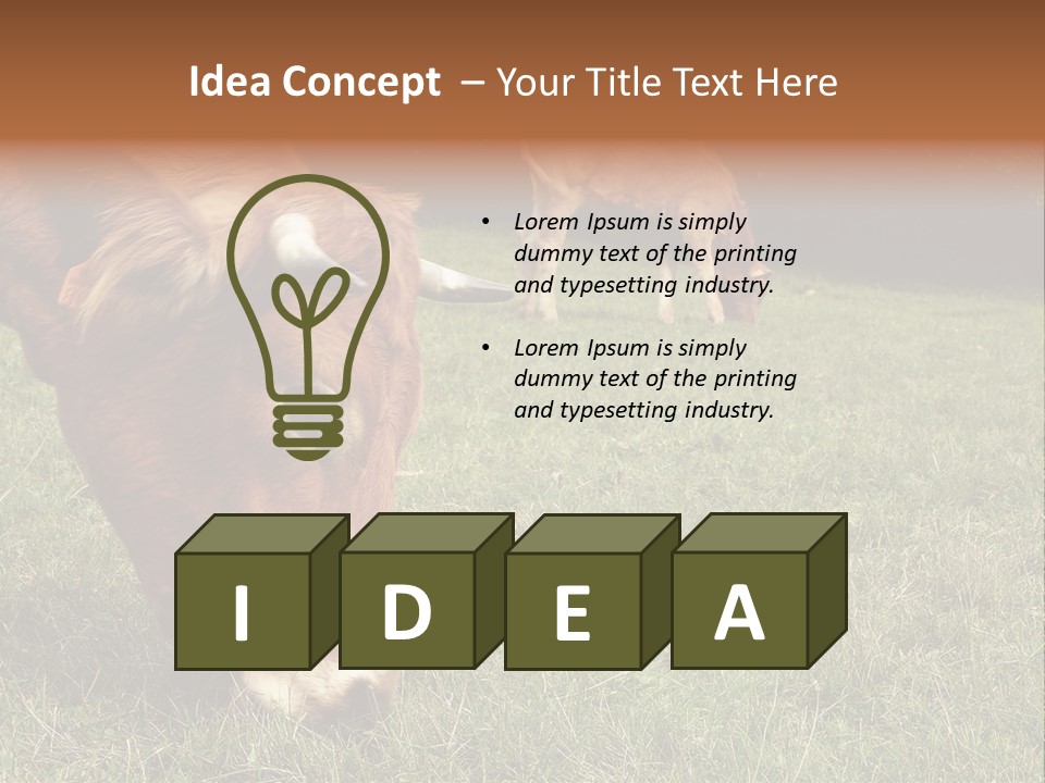 Isolated Cheese Yellow PowerPoint Template