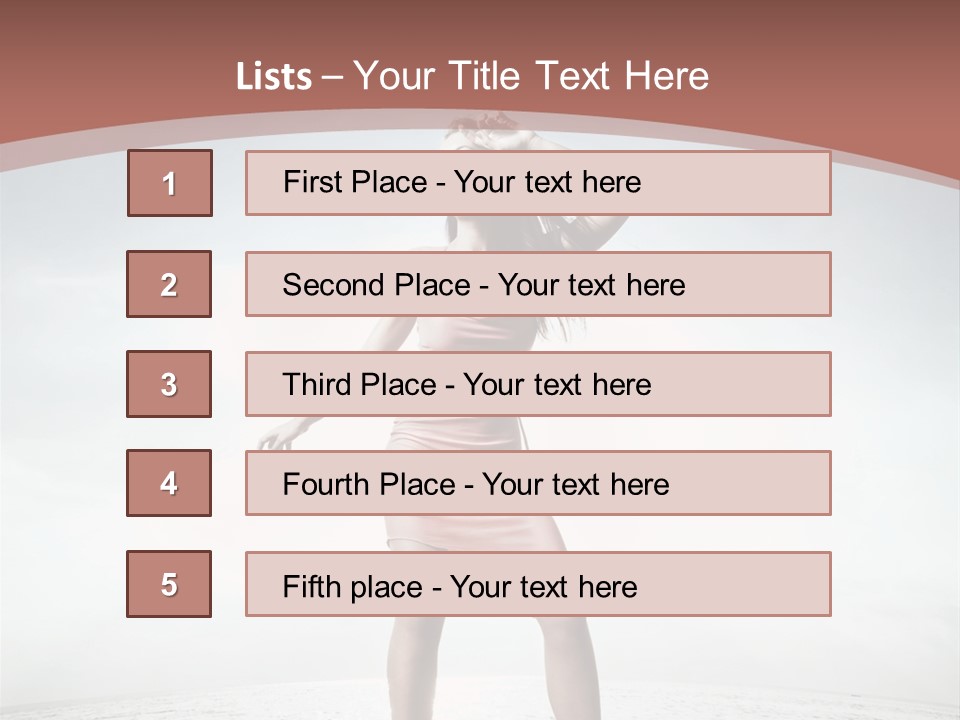 Cute Woman Female PowerPoint Template