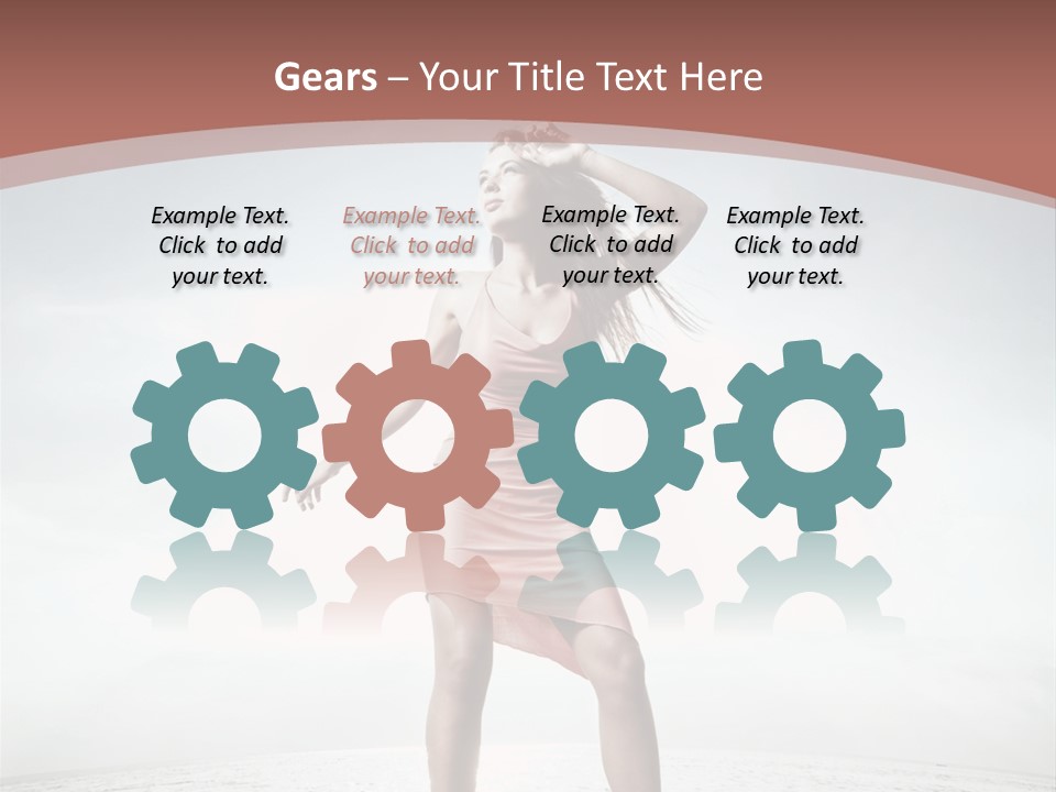 Cute Woman Female PowerPoint Template