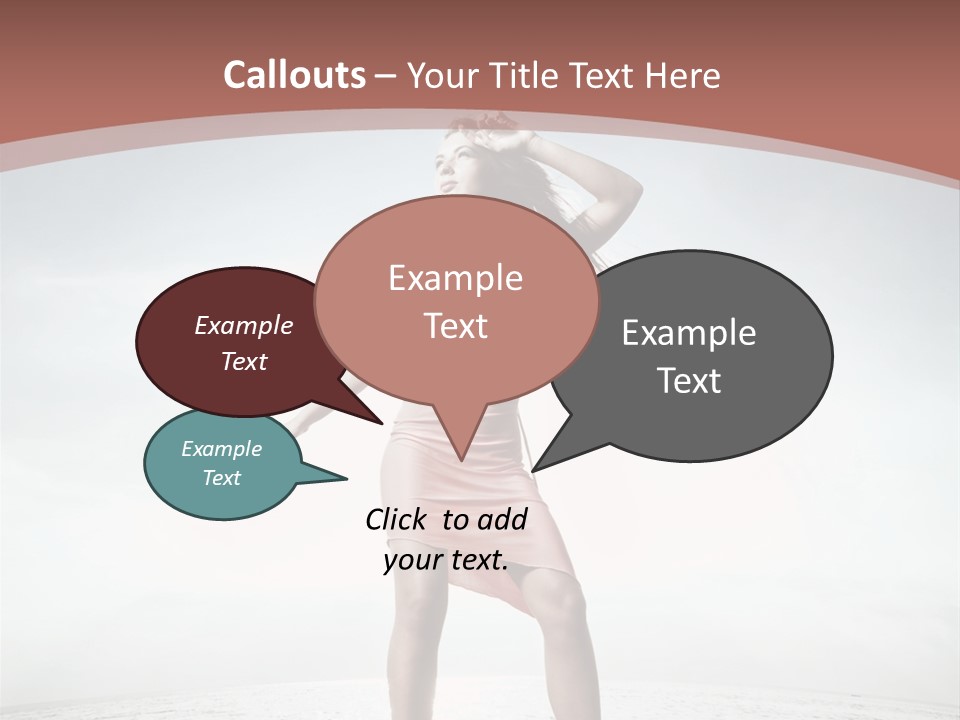 Cute Woman Female PowerPoint Template