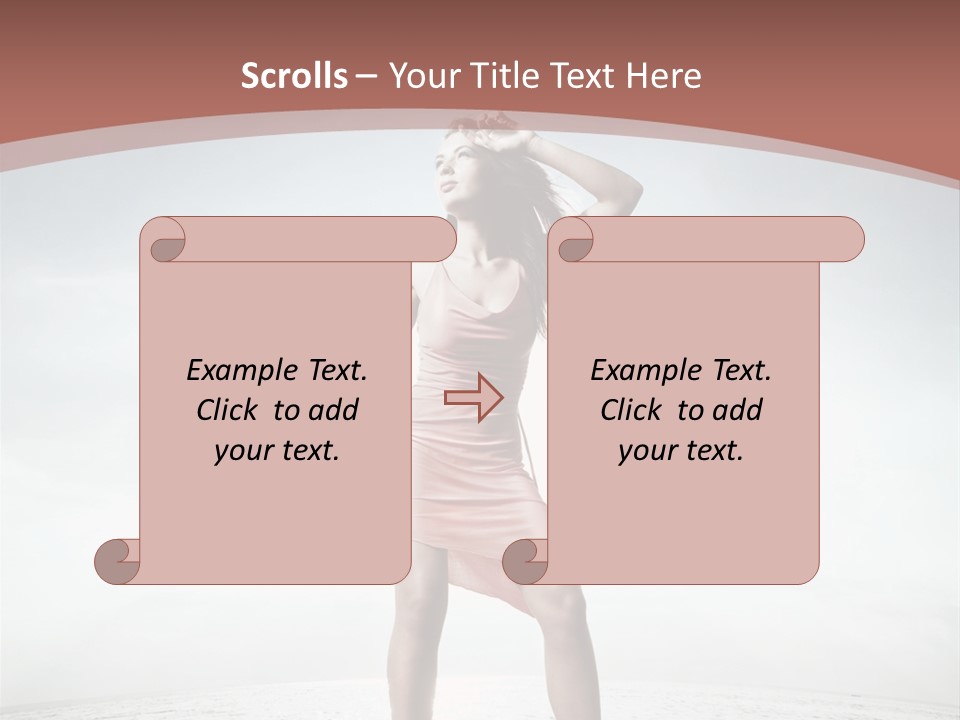 Cute Woman Female PowerPoint Template