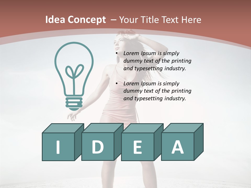 Cute Woman Female PowerPoint Template