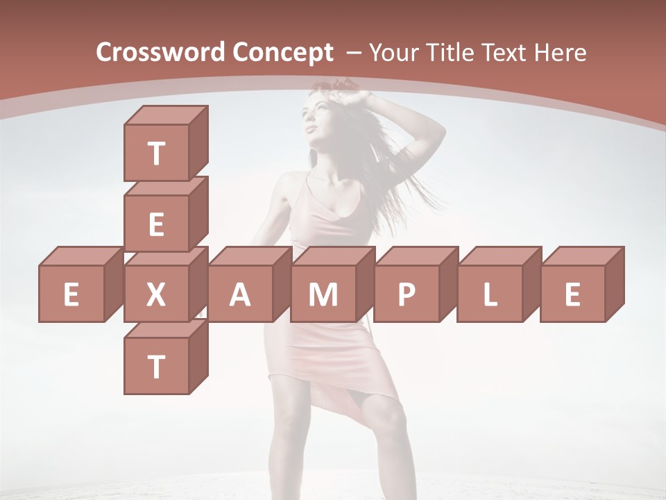 Cute Woman Female PowerPoint Template