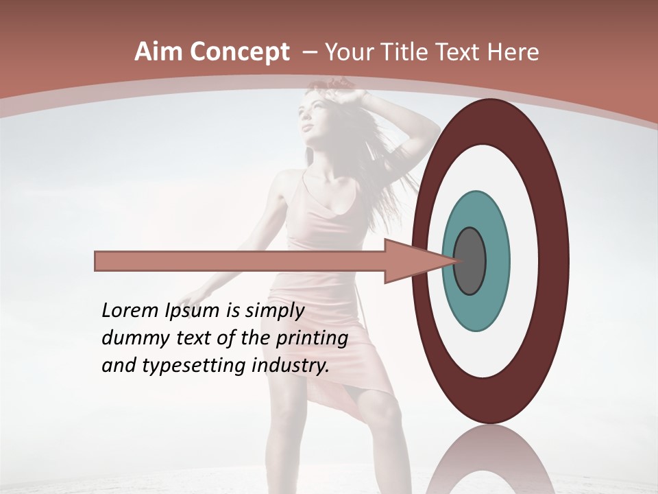 Cute Woman Female PowerPoint Template