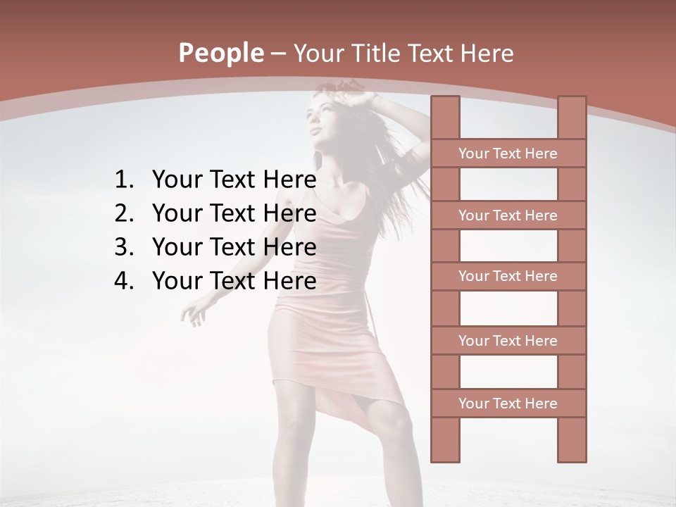 Cute Woman Female PowerPoint Template