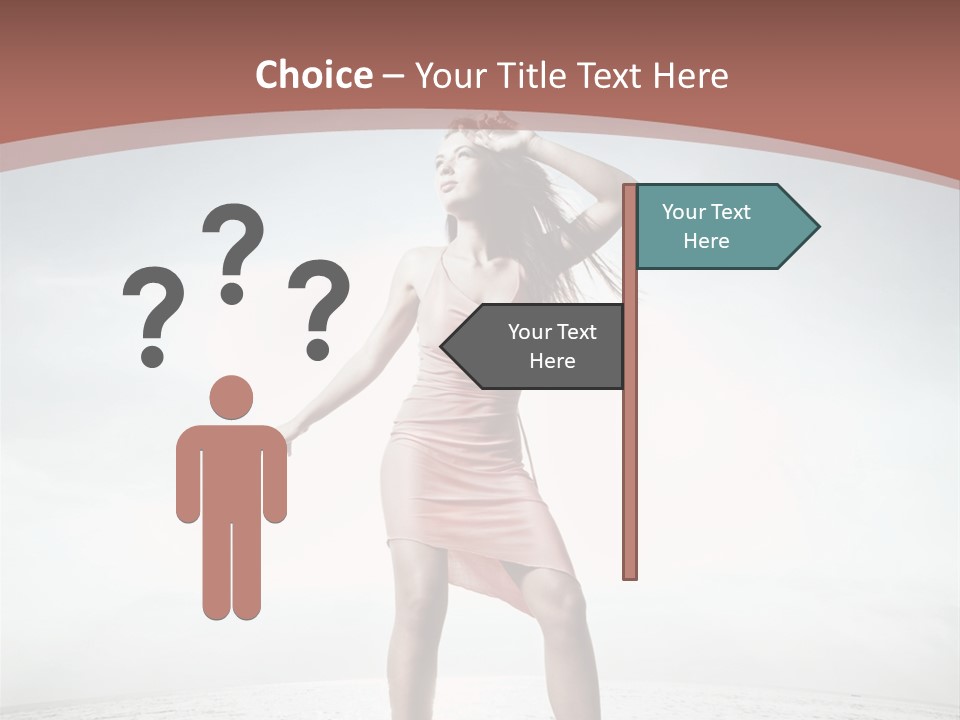 Cute Woman Female PowerPoint Template