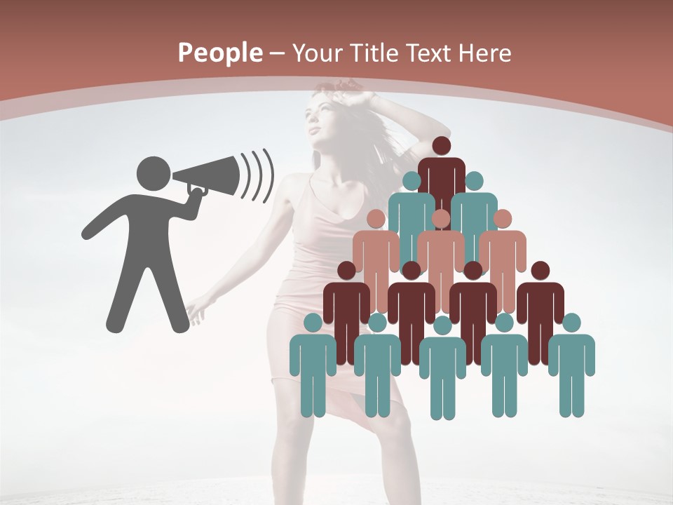 Cute Woman Female PowerPoint Template