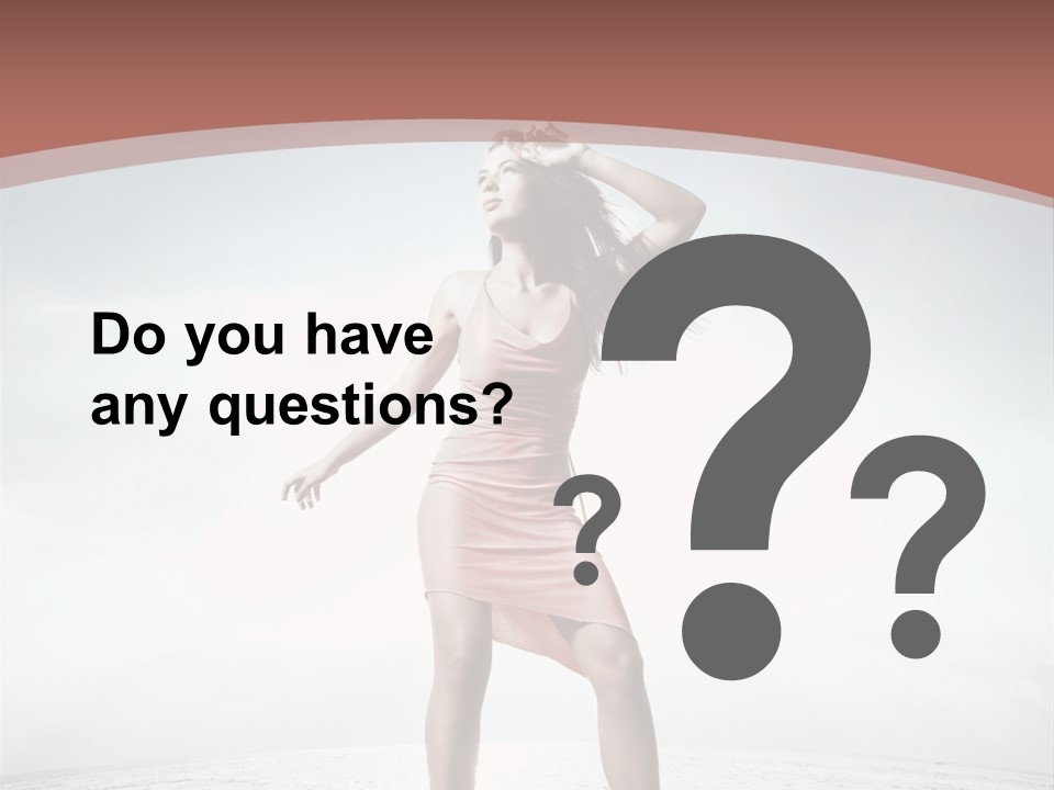 Cute Woman Female PowerPoint Template