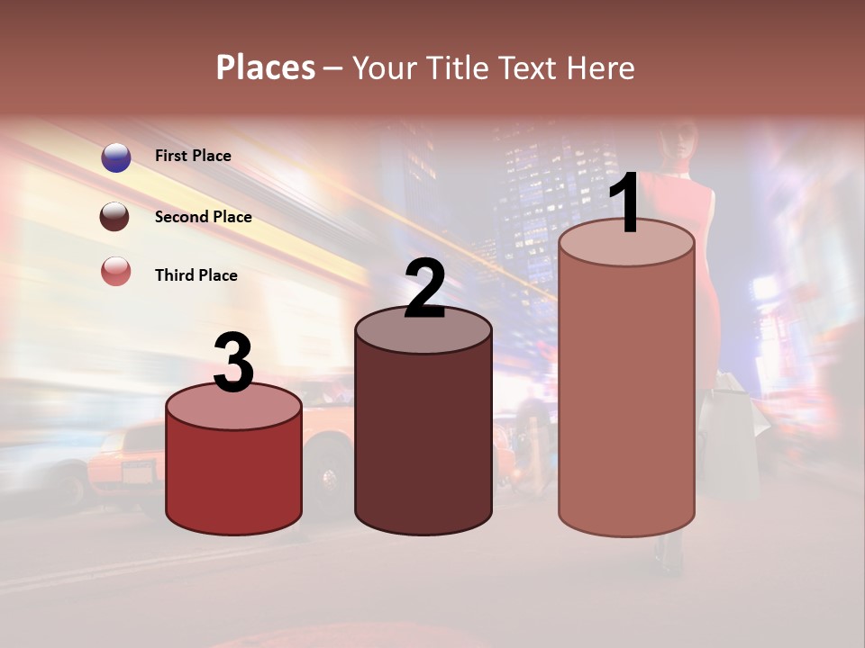 Sunglasses Woman Manhattan PowerPoint Template