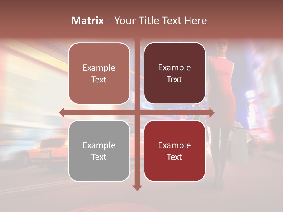 Sunglasses Woman Manhattan PowerPoint Template