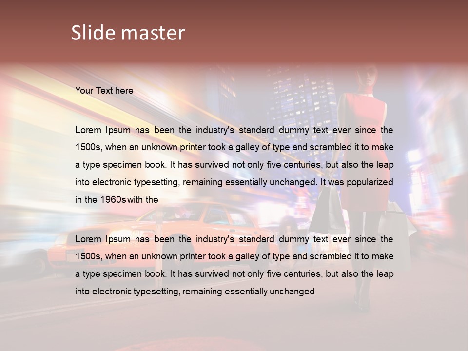 Sunglasses Woman Manhattan PowerPoint Template