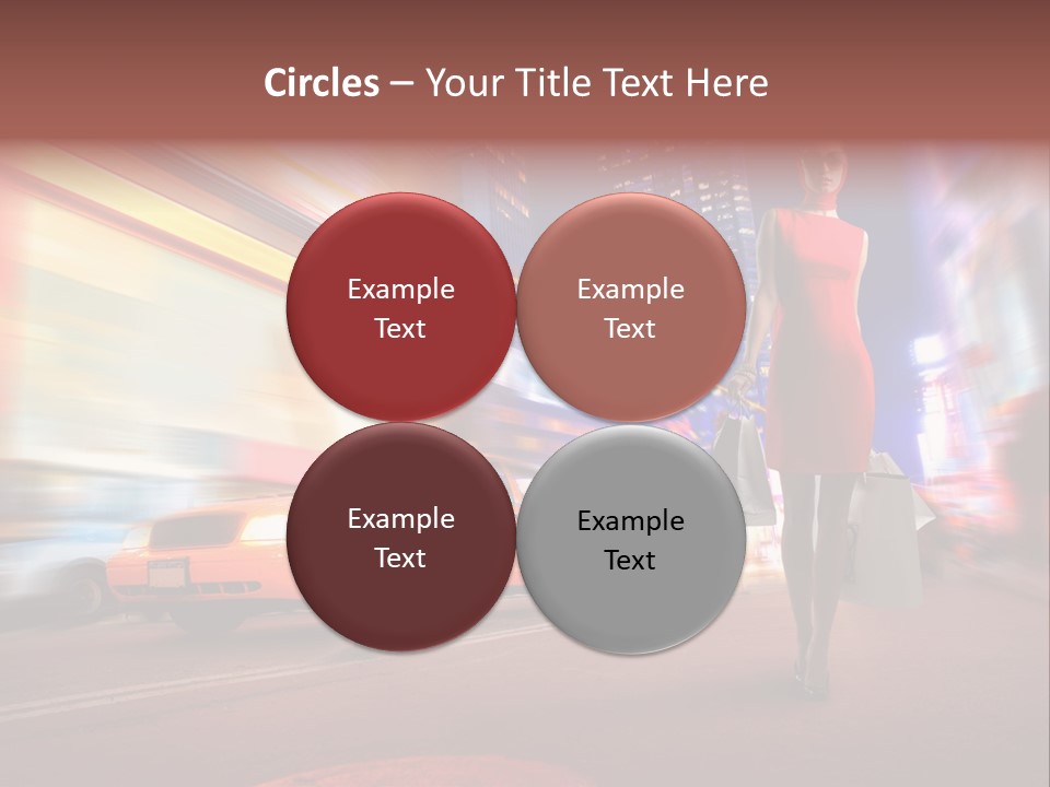 Sunglasses Woman Manhattan PowerPoint Template