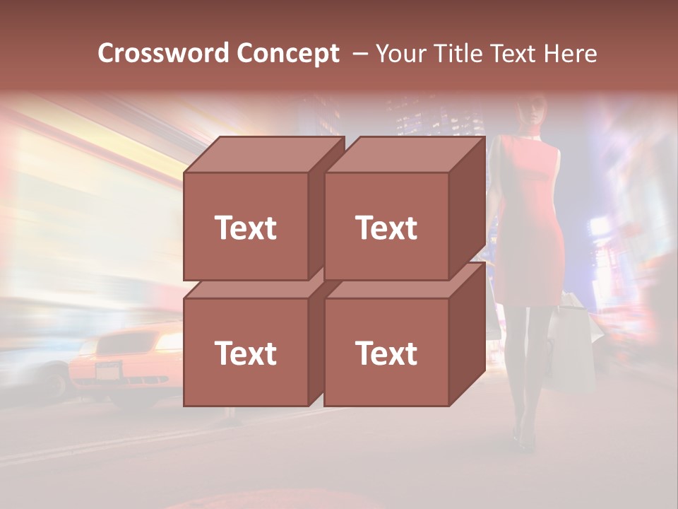 Sunglasses Woman Manhattan PowerPoint Template