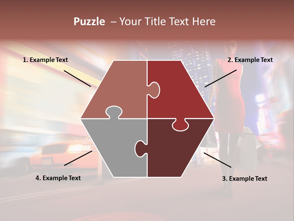 Sunglasses Woman Manhattan PowerPoint Template