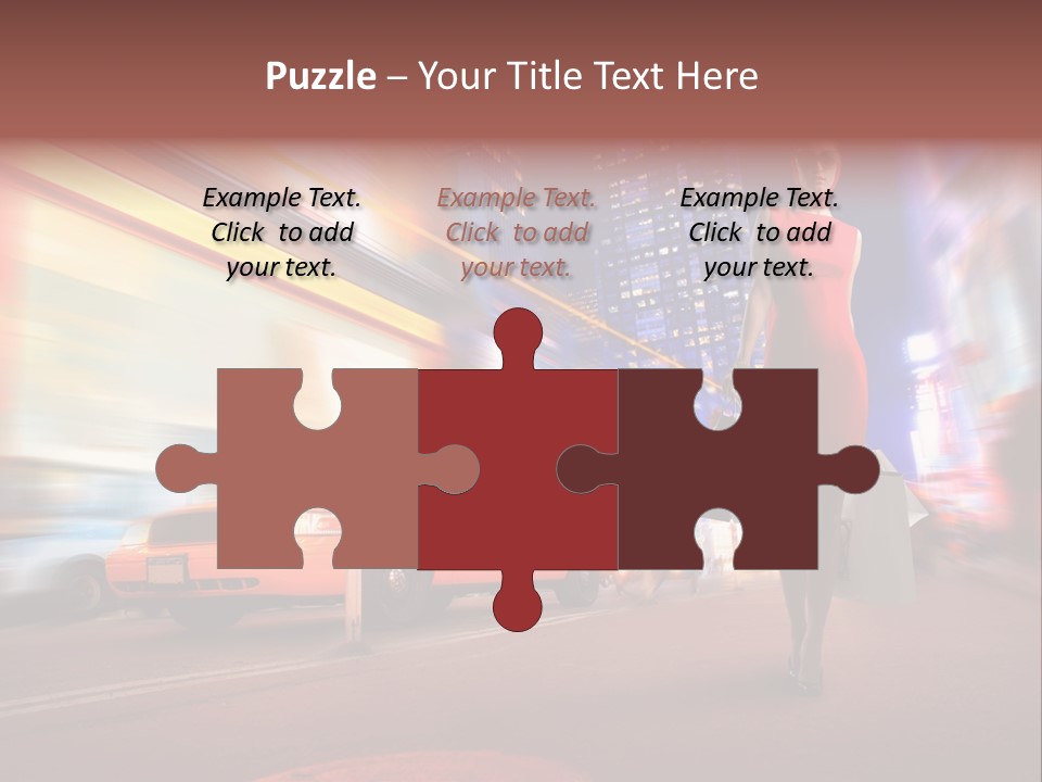 Sunglasses Woman Manhattan PowerPoint Template