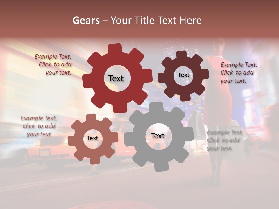 Sunglasses Woman Manhattan PowerPoint Template