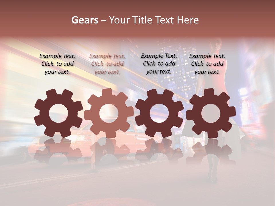 Sunglasses Woman Manhattan PowerPoint Template