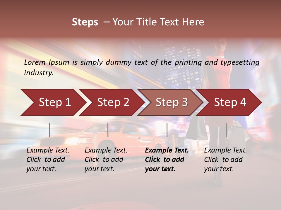 Sunglasses Woman Manhattan PowerPoint Template