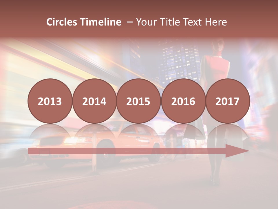 Sunglasses Woman Manhattan PowerPoint Template