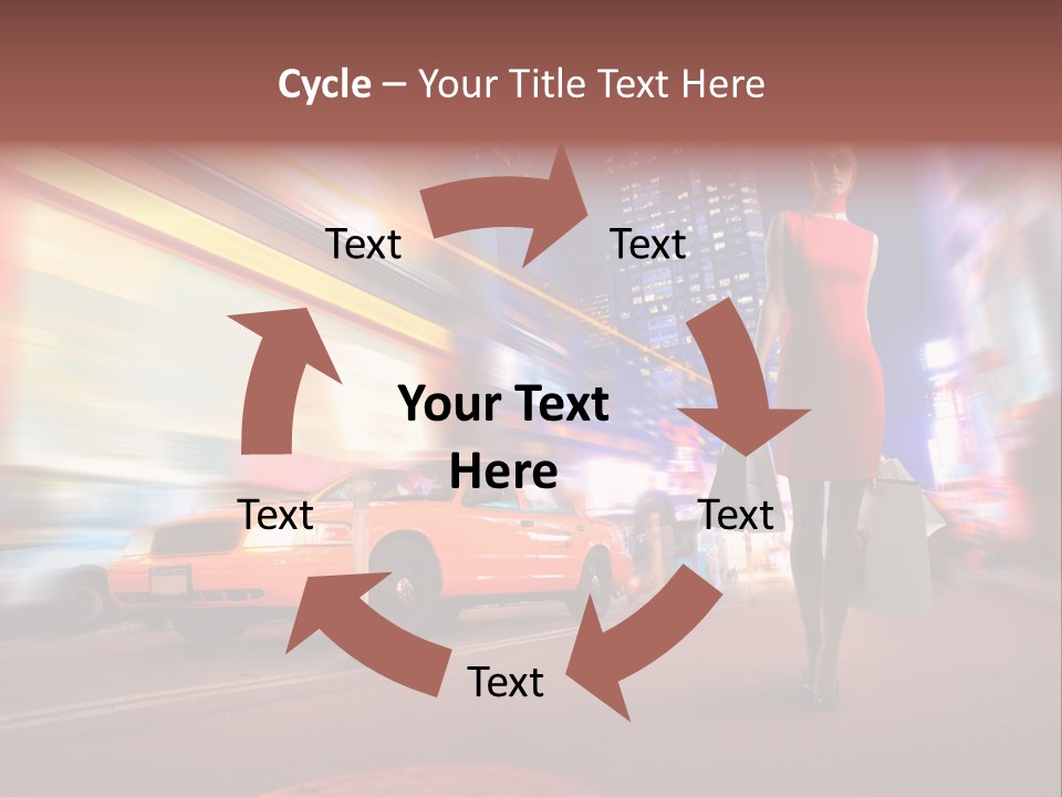 Sunglasses Woman Manhattan PowerPoint Template