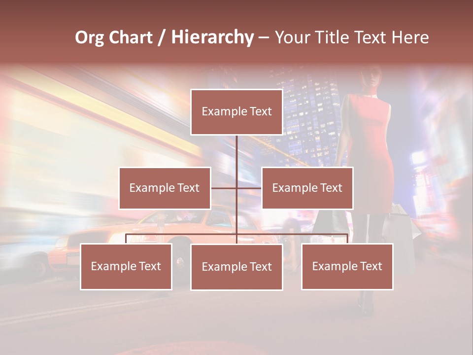 Sunglasses Woman Manhattan PowerPoint Template