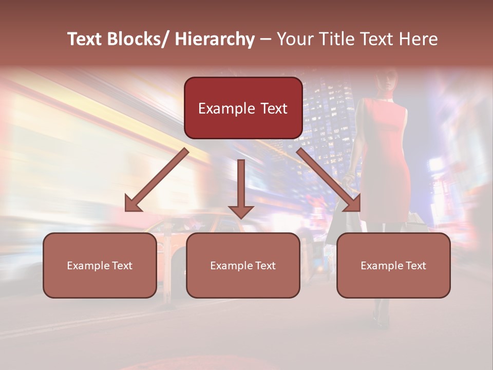 Sunglasses Woman Manhattan PowerPoint Template