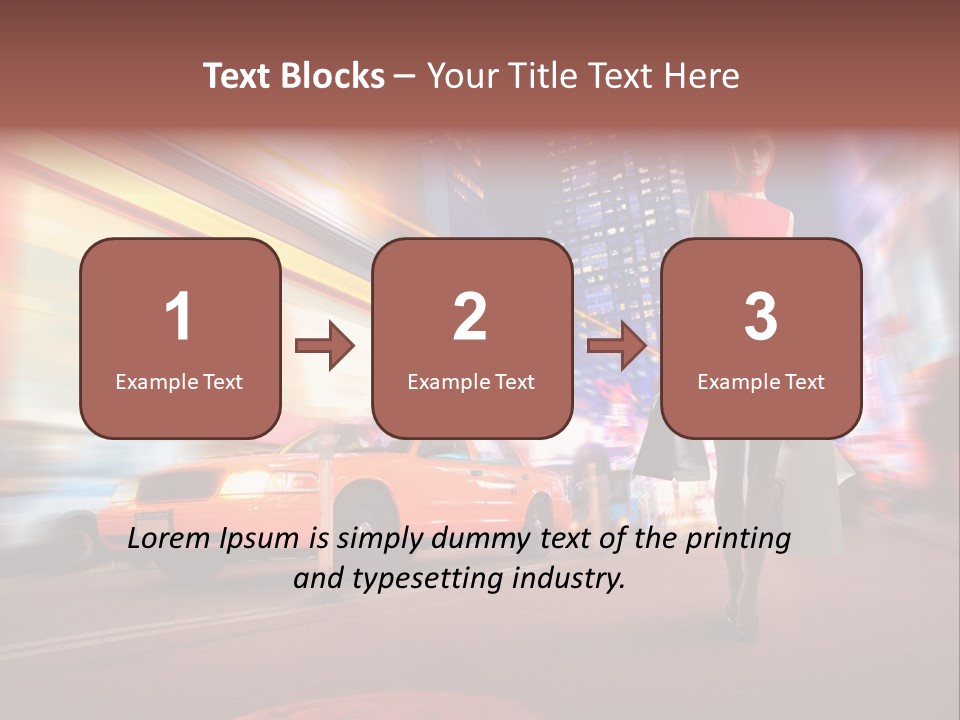 Sunglasses Woman Manhattan PowerPoint Template