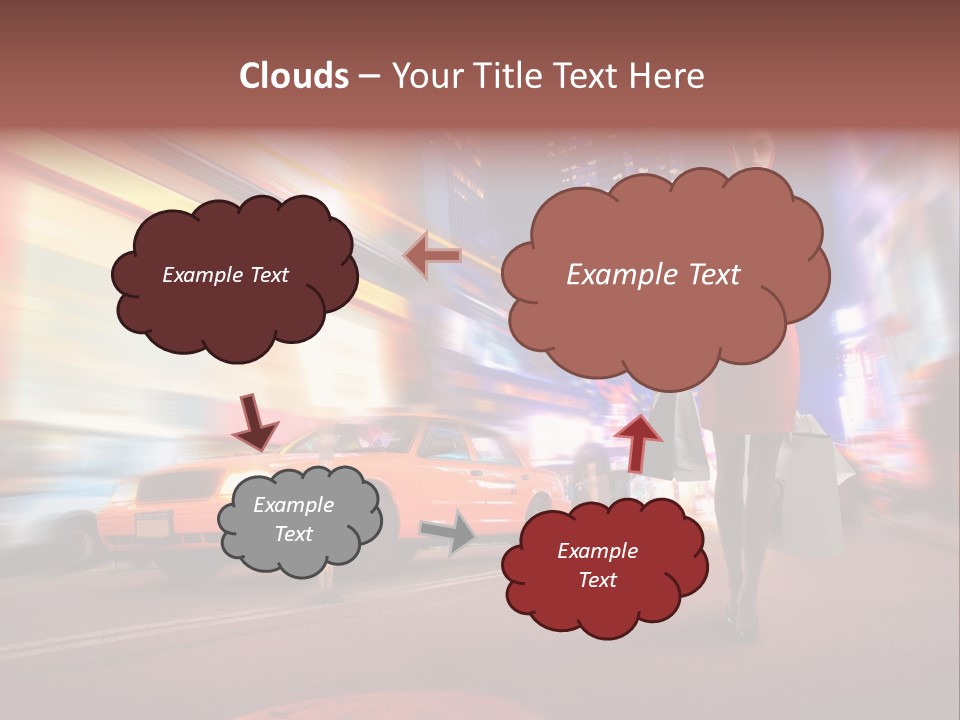 Sunglasses Woman Manhattan PowerPoint Template