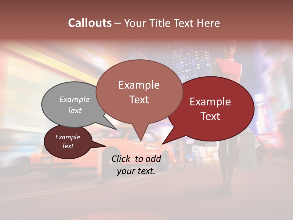 Sunglasses Woman Manhattan PowerPoint Template