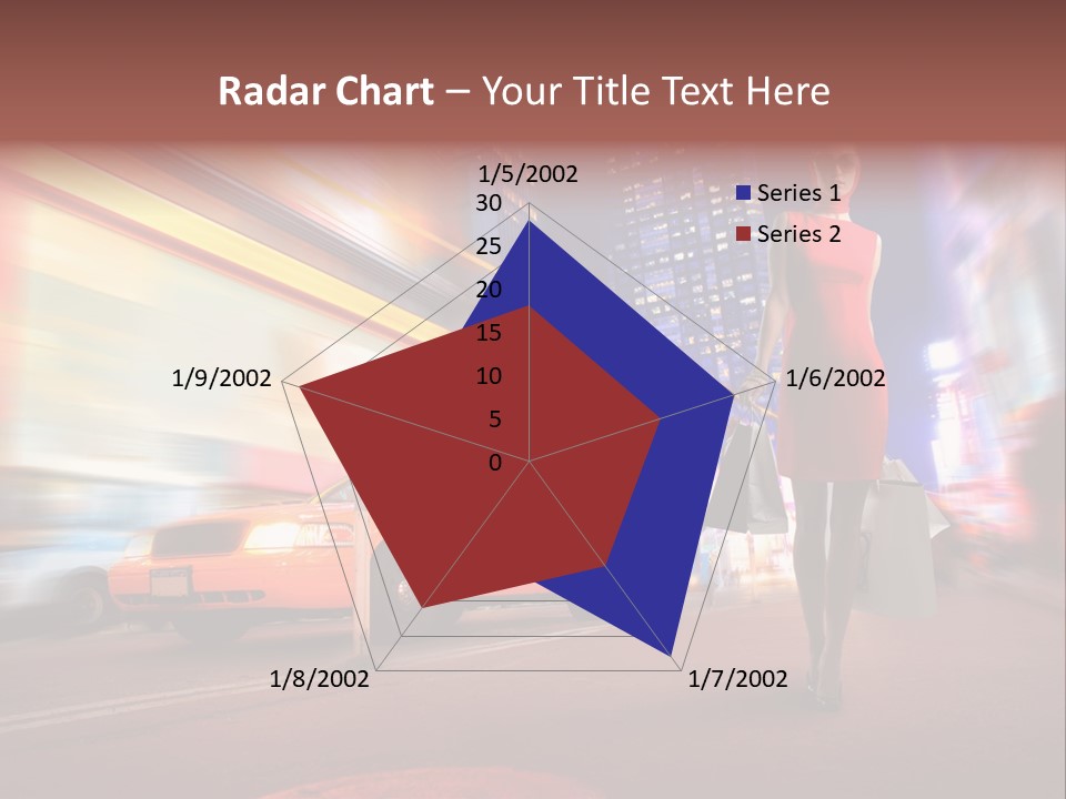 Sunglasses Woman Manhattan PowerPoint Template