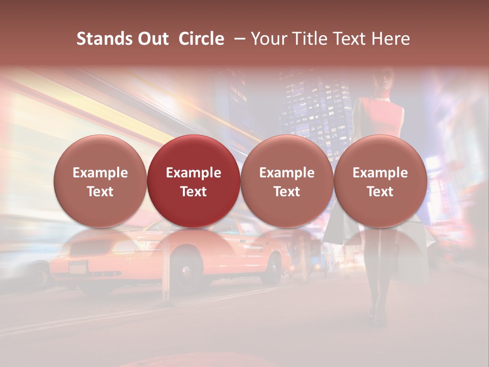 Sunglasses Woman Manhattan PowerPoint Template