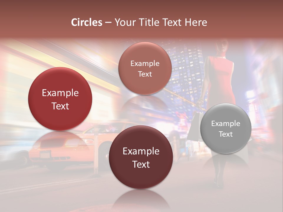 Sunglasses Woman Manhattan PowerPoint Template