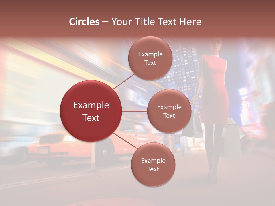 Sunglasses Woman Manhattan PowerPoint Template