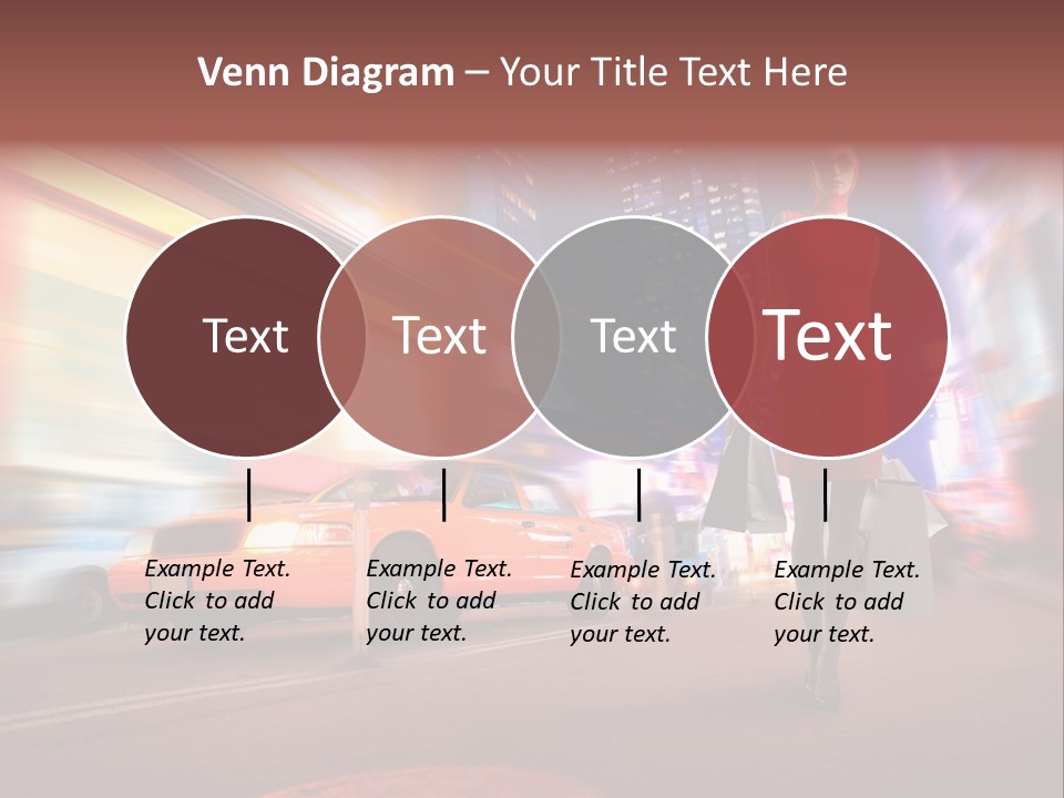 Sunglasses Woman Manhattan PowerPoint Template