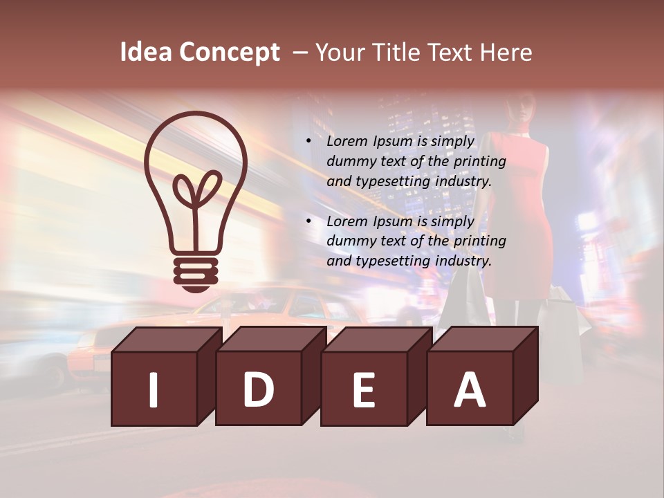 Sunglasses Woman Manhattan PowerPoint Template