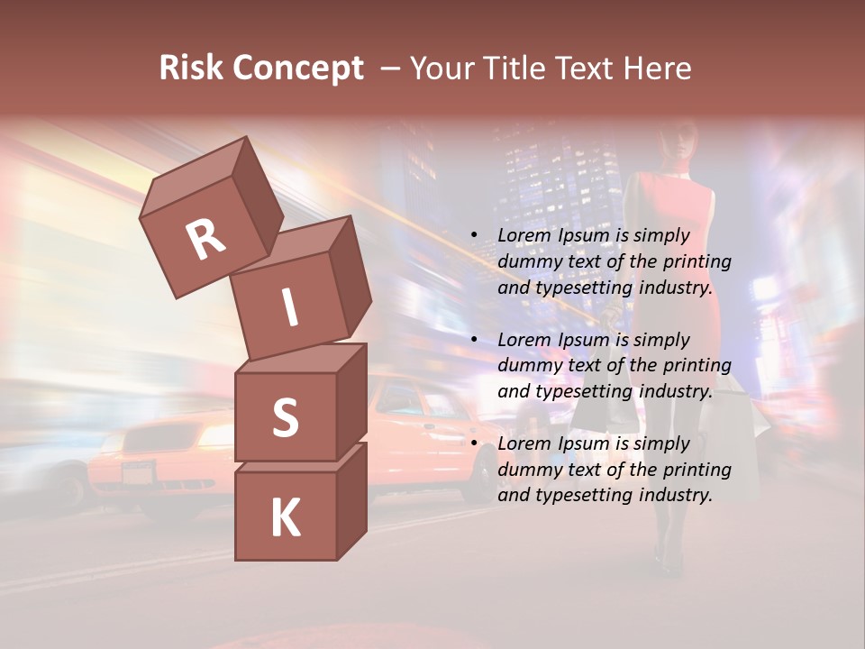 Sunglasses Woman Manhattan PowerPoint Template